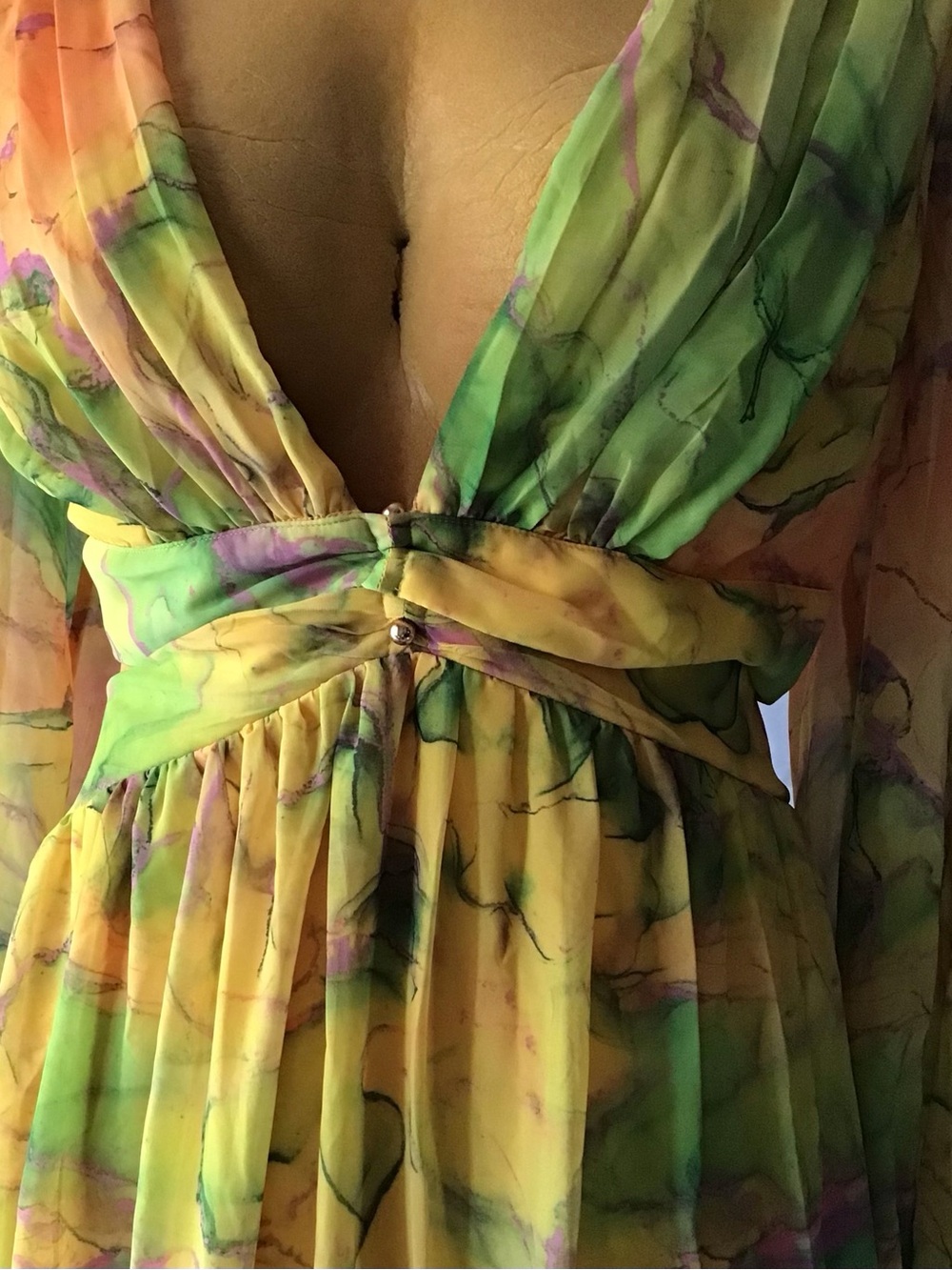 57 Fashion Nova Yellow Combo Willow Maxi Dress - Picture 2 of 9
